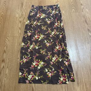 The Limited Brown Floral Wrap-around skirt - size 8